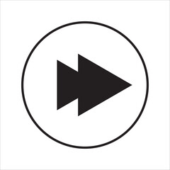 rewind icon. flat illustration of rewind vector icon for web on white background