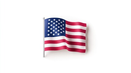 Obraz premium Digital illustration of the American flag, waving gently