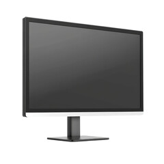 Sleek modern LCD monitor on a transparent background, perfect for enhancing any workspace setup, lcd monitor isolated on transparent tranparent background