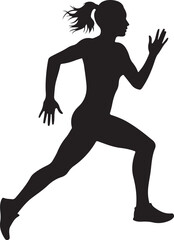 dynamic runner silhouette expressing energy and motion in athletic strides