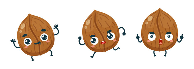 Set Mascot images of the Walnut