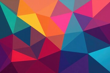 Fototapeta premium Geometric shapes forming abstract, colorful pattern, surface pattern design, illustration