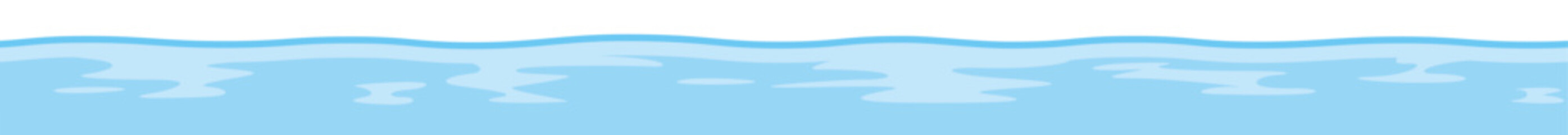 シンプルな水面のシームレスボーダーラインのベクターイラスト(Seamless border line vector illustration of a simple water surface)