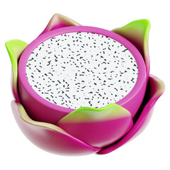 3d Dragon Fruit Illustration