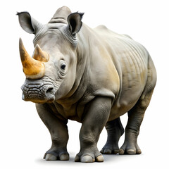 Fototapeta premium Rhinoceros Isolated on White Background