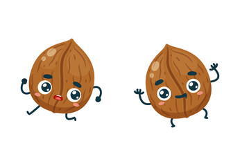 Set Mascot images of the Walnut