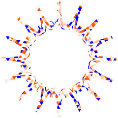 ステンドグラス風吹き出し　三角形模様　ギザギザした形