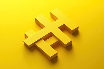 A creative yellow hashtag symbol icon with bold lines, emphasizing trending topics and social connectivity.