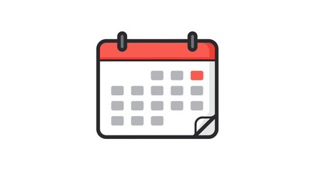 Stylized calendar with a marked date