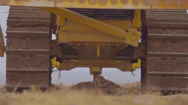Agricultural machinery loosens the soil
