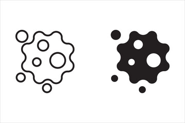 Cancer cell icon collection, cancer disease vector illustration on white background. for apps, web and digital design. Vector illustration.