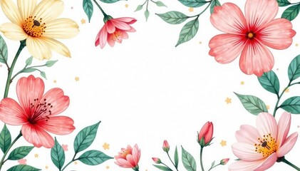 Delicate watercolor floral pattern, perfect for spring flyers , blue, pattern, background