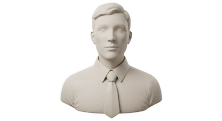 Isolated Bust of Mannequin wearing Shirt and Tie