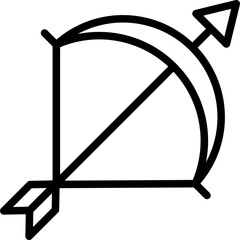Bow and Arrow Icon Vector Illustration
