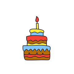 vector birthday cake