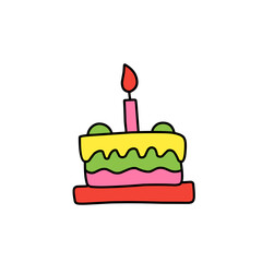 vector birthday cake
