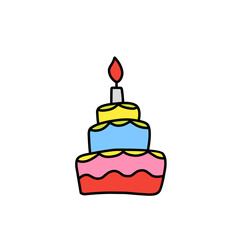 vector birthday cake