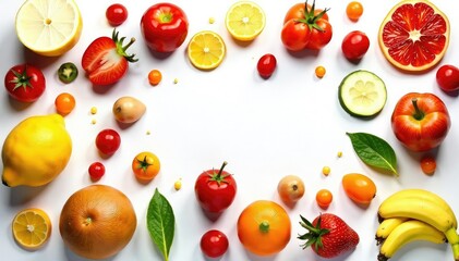 Scattered assortment of junk food on white backdrop , isolated, high-calorie