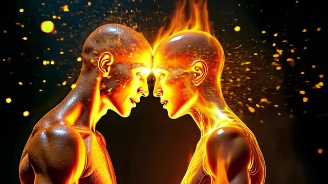 Painful attraction, magnetic tension, fiery allure. Emotional burn. Feelings ignite intense experiences. Passion fuels lasting connections. Desire kindles profound impacts.