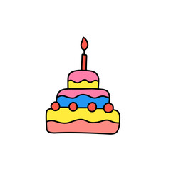 vector birthday cake