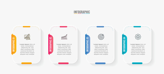 Timeline infographic template design. 3-4-5 options or steps business infographic template design. Can be used for process diagram, presentations, workflow layout, flow chart, steps, banner.