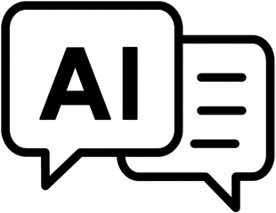 AI 말풍선 아이콘 일러스트