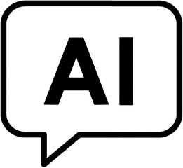 AI 말풍선 아이콘 일러스트