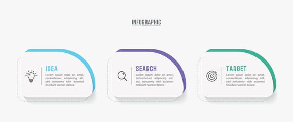 Timeline infographic template design. 3-4-5 options or steps business infographic template design. Can be used for process diagram, presentations, workflow layout, flow chart, steps, banner.