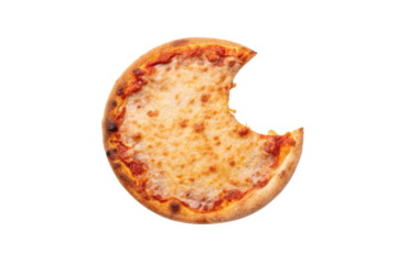 Late-night snack featuring a pizza crust with bite marks, ideal for food-related content.