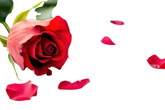 A perfect red rose on a calendar symbolizing romance and special dates with soft lighting and