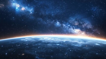 Fototapeta premium Earth & Milky Way