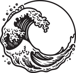 Wave Clipart Silhouette Bundle
