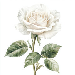 Fototapeta premium Elegant rose flower illustration with realistic beauty and grace