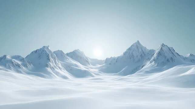 snow on mountain