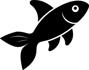 Guppy icon Silhouette vector on transparent background