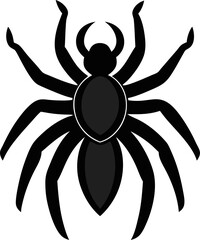 Tarantula icon Silhouette vector on transparent background