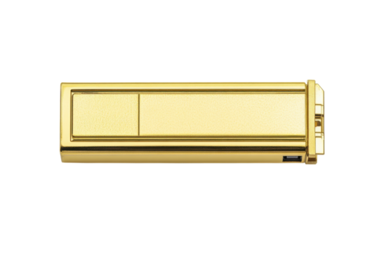 Elegant gold USB flash drive sleek design portable storage data transfer tech accessory premium