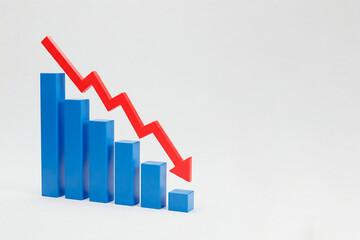 Decline in the blue bar market. Space for text.