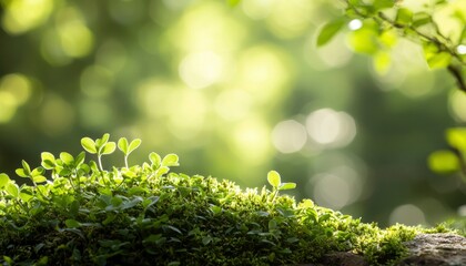 Lush green plants, sunlight