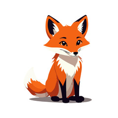 Cute fox vector graphic and illustration