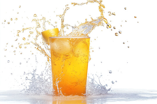 Refreshing animated sports drink ad with vibrant splash