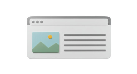 Isolated Blank Website Mockup Design