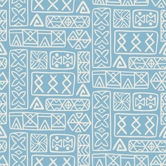 Polynesian Hawaiian Tapa Ethnic Seamless Pattern © Artrise Stocker