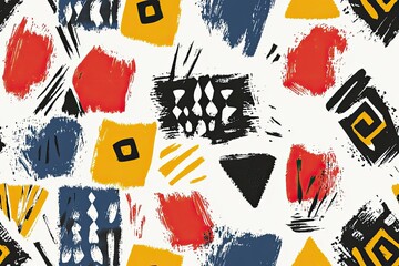 Colorful geometric shapes blend harmoniously, creating vibrant a
