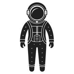 Astronaut vector silhouette illustration isolated on white background