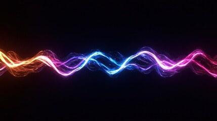 Abstract glowing wavy lines