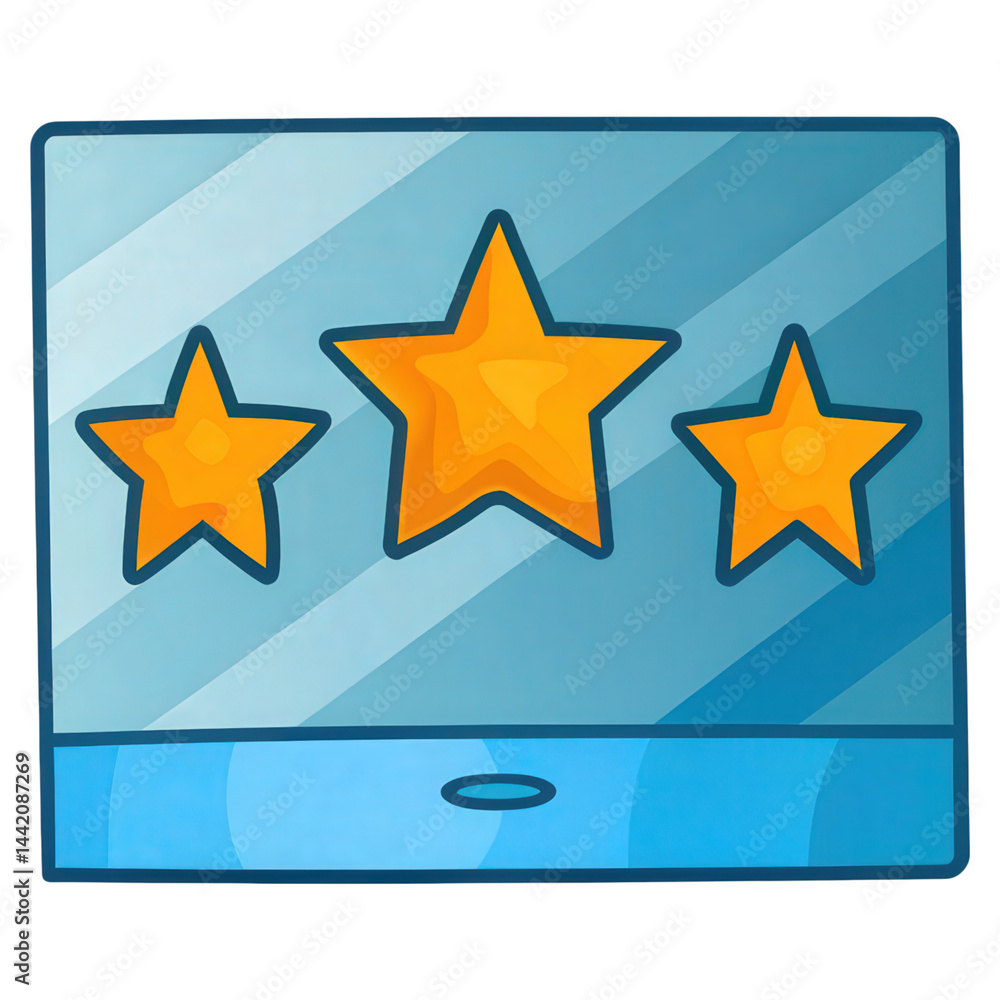Poster star rating system, a vibrant futuristic review dashboard featuring animated star elements and desig