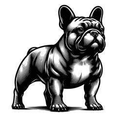 french bulldog vector and illustration isolated on white background.