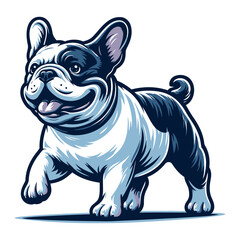 french bulldog vector and illustration isolated on white background.