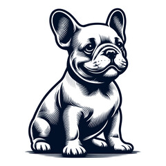 french bulldog vector and illustration isolated on white background.
